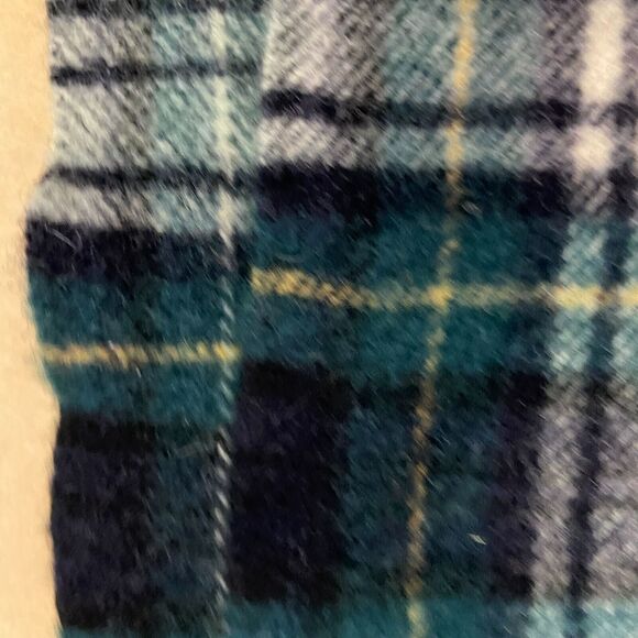 #6230 Pendleton Wool Blue Green Throw Lap Blanket Plaid 60 x 48 - Picture 4 of 4